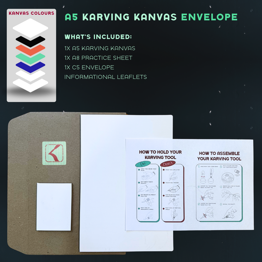 A5 Karving Kanvas Envelope